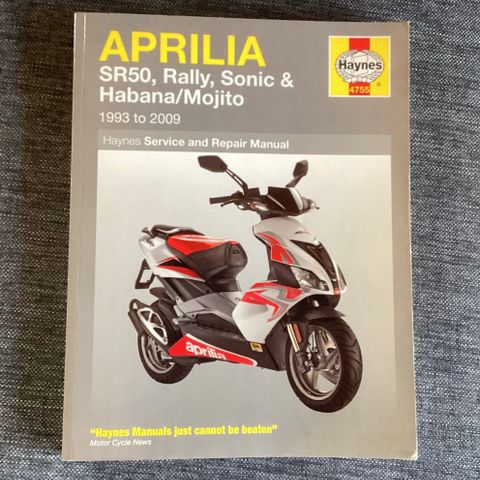 Haynes manual rep. håndbok Aprilia scooter