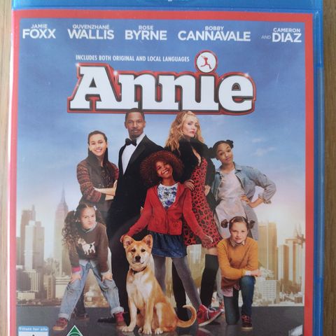 Blu-ray familiefilm. Annie. Musikal. Norsk tale og tekst.