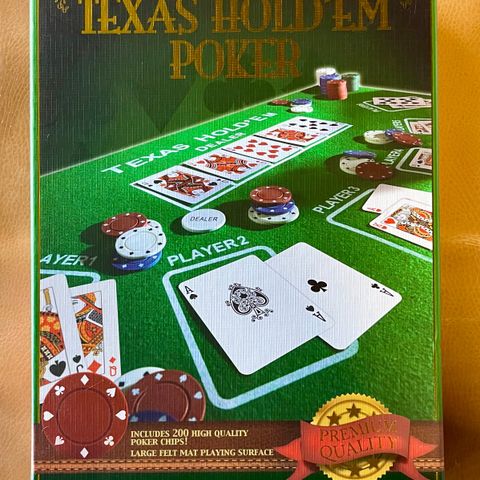 Klassisk Texas Hold'em Pokersett (Ny og Uåpnet)