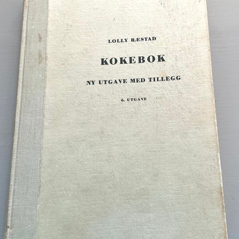 KOKEBOK, LOLLY RÆSTAD, 1960 (signert) 📖 📙