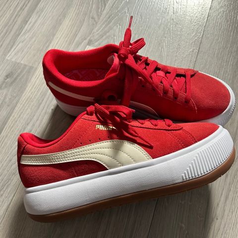 Kjempekule røde puma sneakers, røde puma sko str 38, puma