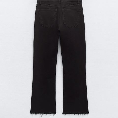 Jeans cropped flate, svart. ZARA, str 38