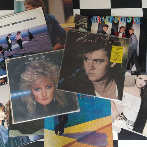Lot med 17 LP plater- pop fra 80-tallet