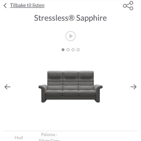 (Nypris 91 000) Stressless Sapphire Sofagruppe 3+2