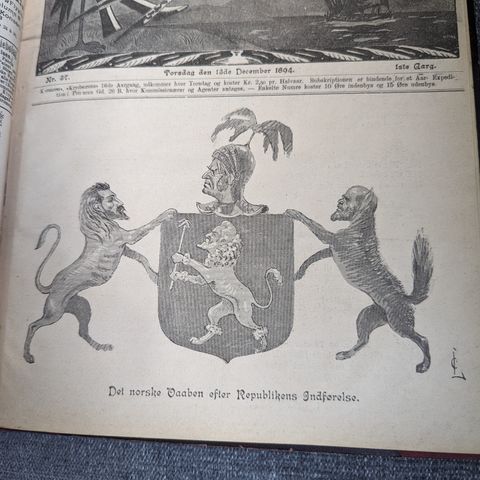 Humorbladet 'Korsaren', komplett førsteårgang, 1894