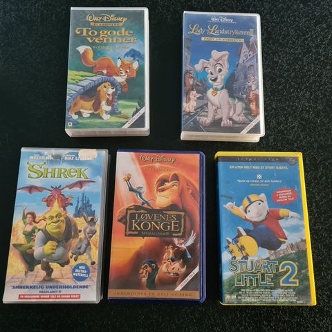 5 stk VHS filmer.