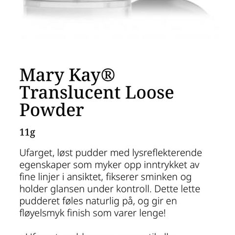 Mary Kay translucent loose powder
