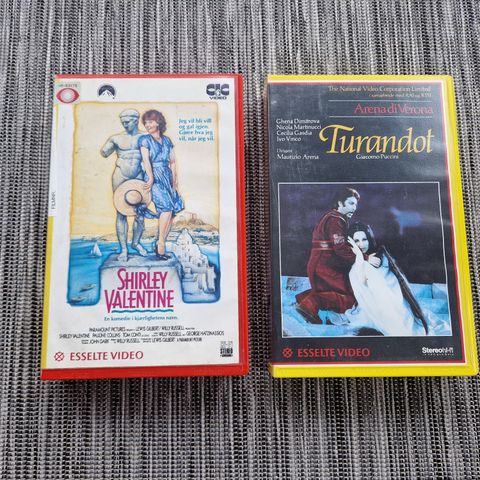 Shirley Valentine + Turandot Big Box VHS Esselte Video