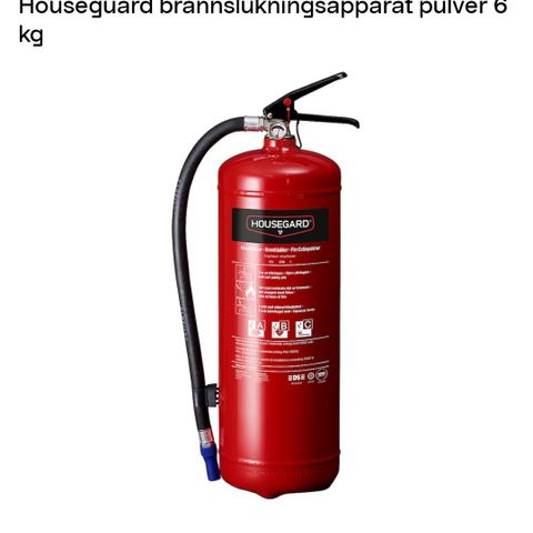 Brannslukkingsapparat 6kg fra Houseguard selges