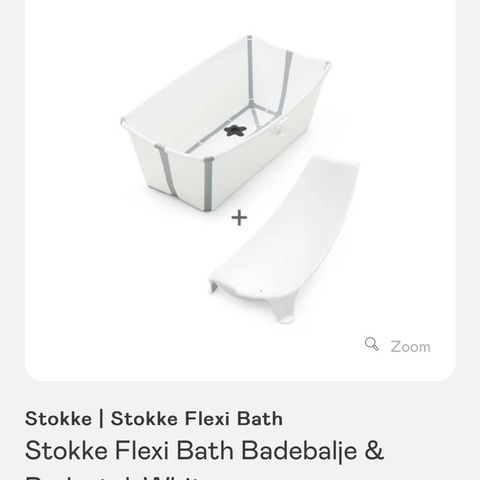 Stokke Flexi Bath Badebalje & Badestol, White