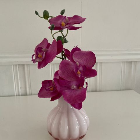 Vase Dekor falsk blomst lilla orkidé
