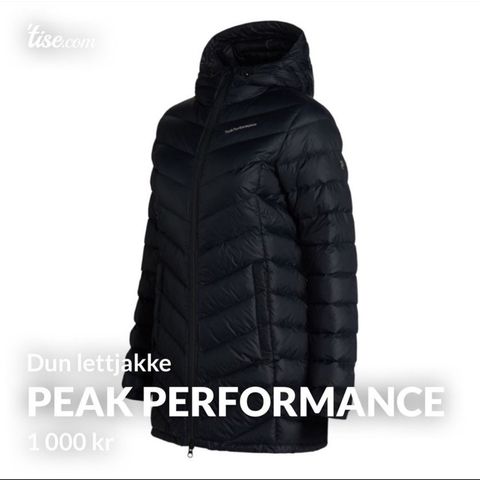 Peak Performance dunjakke