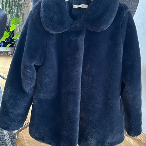 Name it pelsjakke faux fur, 134, sort