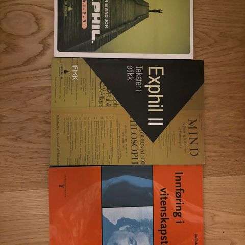 Diverse pensumbøker til exphil