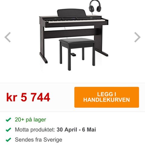 Strålende el piano selges billig!