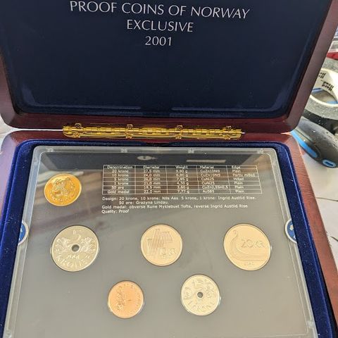 PROOF COINS OF NORWAY EXCLUSIVE 2001