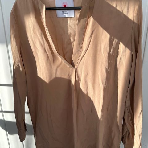 Premium Herzens 100%silk blouse,S
