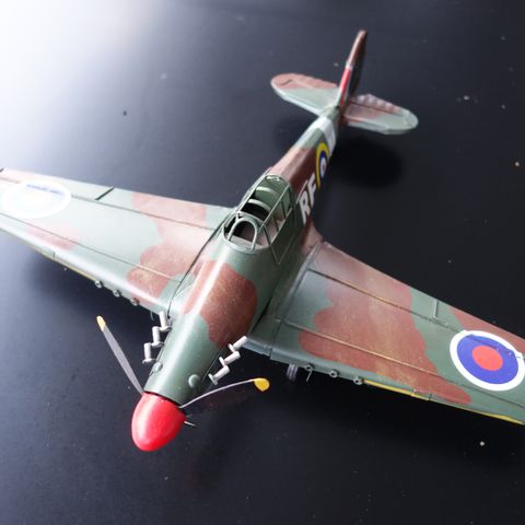 Hawker Hurricane WW2 modellfly i metall