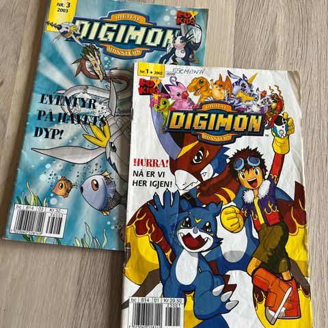 DIGIMON - tegneserieblader 2002-2003