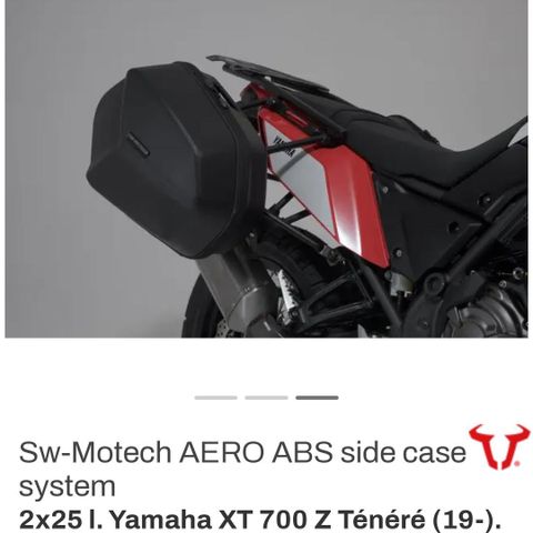 Sidefester  med Sw-Motech kofferter 2x25 liter til Yamaha Tenere 700  2019-