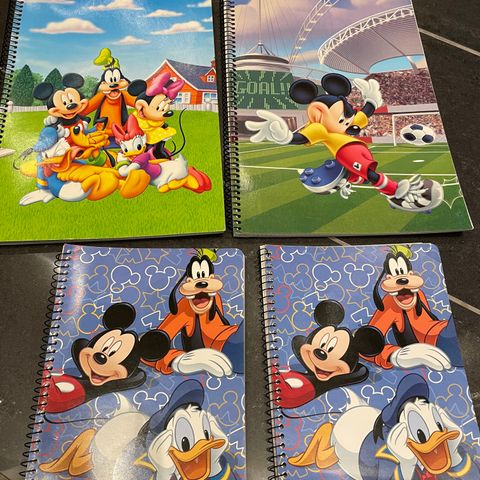 Disney notatbøker/viskelær/aktivitetsbok (Nytt)