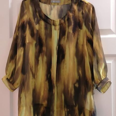 elton tiedye sheer bluse