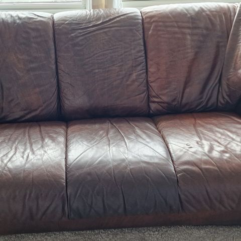 2 sofa i ekte skin