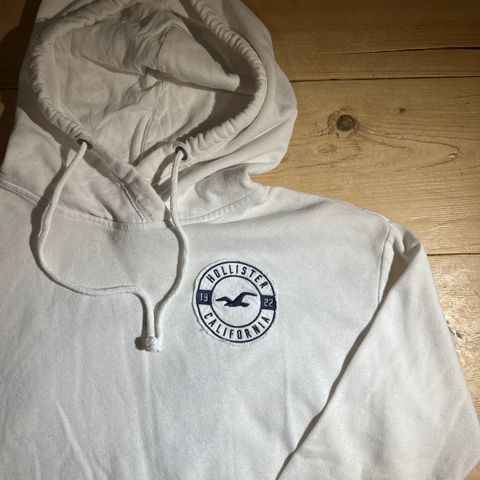 Hoodie fra Hollister str. M (hvit)