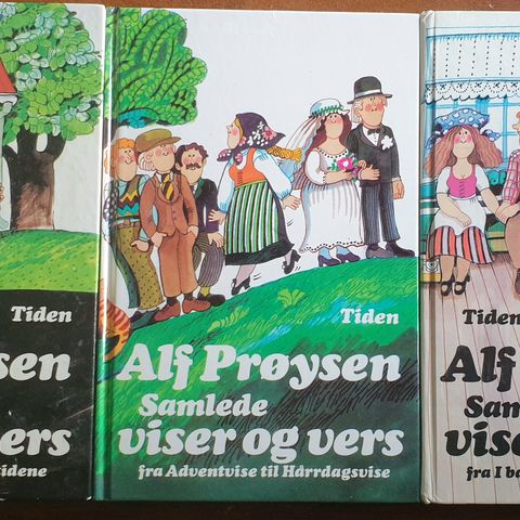 Alf Prøysen Samlede viser og vers. 3 bind.