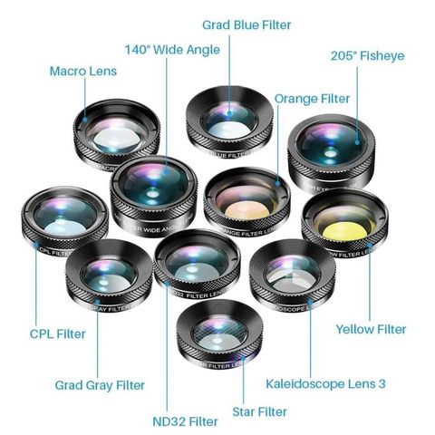 camera phone lens kit - 11 in 1 (NEW)
