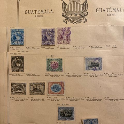 Frimerker Guatemala 1887 - 1908 +