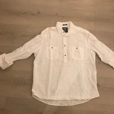 Lin skjorte / Hvit / Str XL