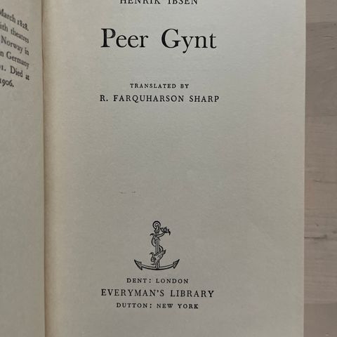 Ibsen «Peer Gynt» (engelsk)