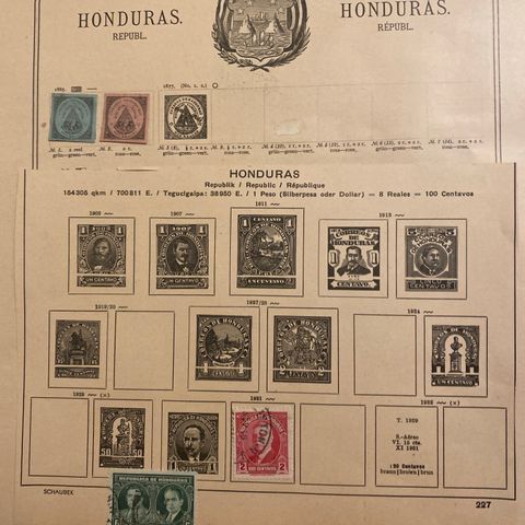 Frimerker Honduras 1865 - 1931 +++  ( Mellom-Amerika )