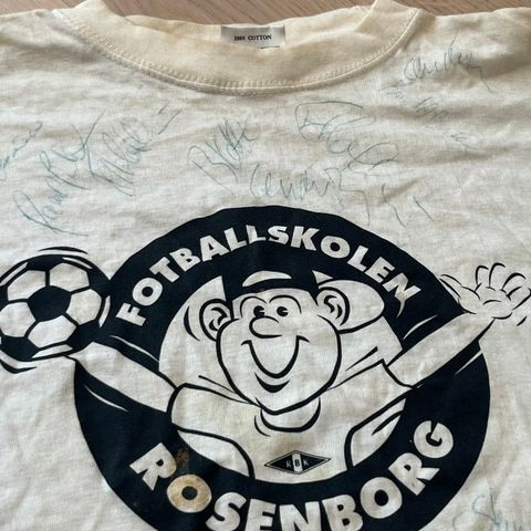 Fotballskolen Rosenborg - signert t-skjorte fra 95-96