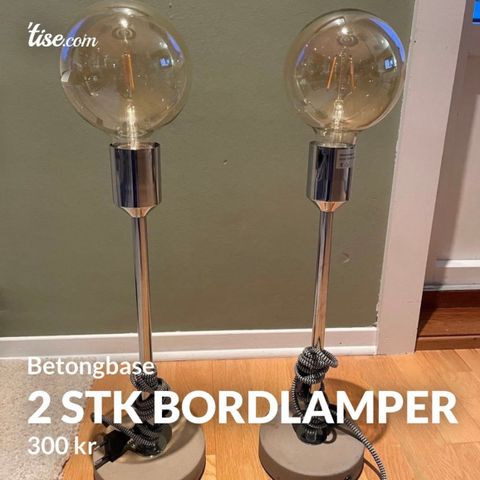 2 stk Bordlamper