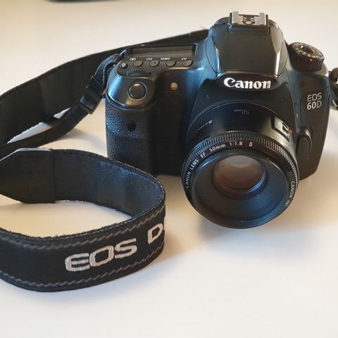 Canon EOS 60D + objektiver + ekstra batteri og fjernkontroll