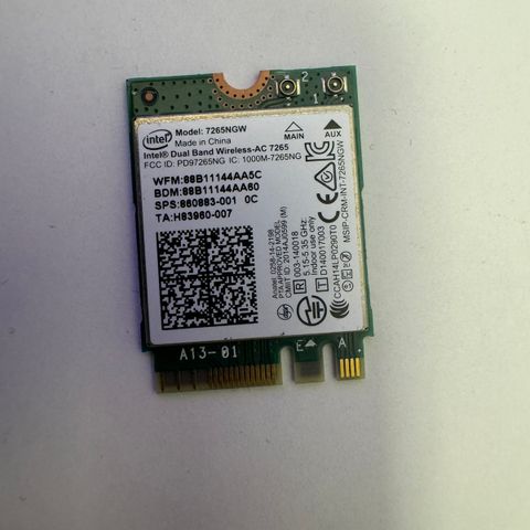 Intel Dual Band Wireless-AC 7265NGW