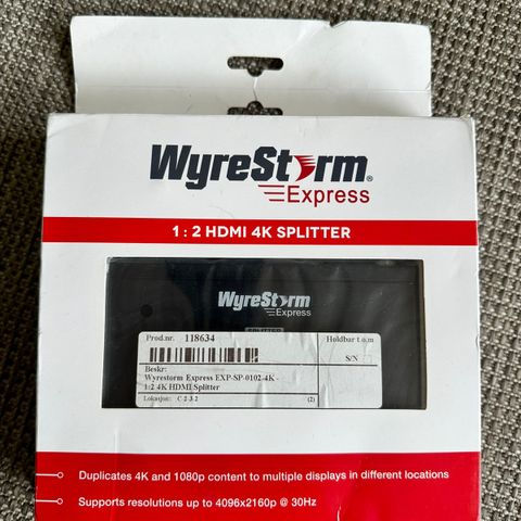 wyrestorm Express EXP-SP-0102-4K-1:2 4K HDMI splitter