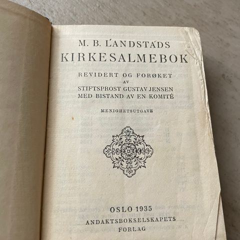 Salmebok fra 1935