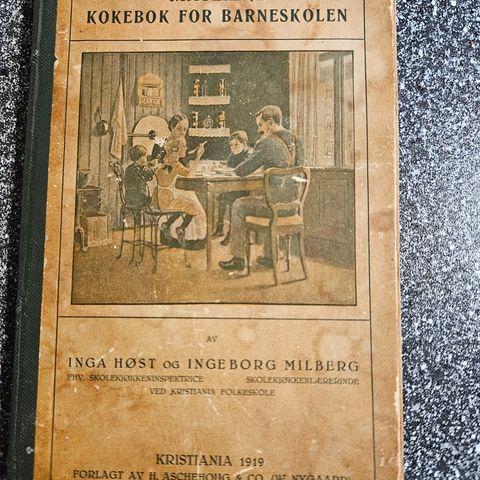 Matlære Kokebok for barneskolen 1919