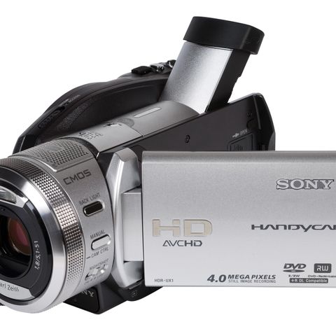 Ubrukt Sony HDR-UX1E HD videokamera + mye Sony tilbehør.