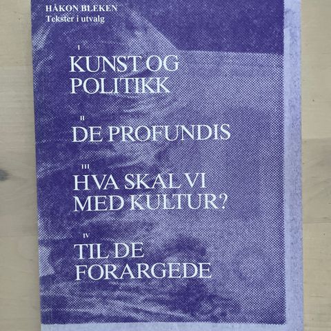 Håkon Bleken «Tekster i utvalg»
