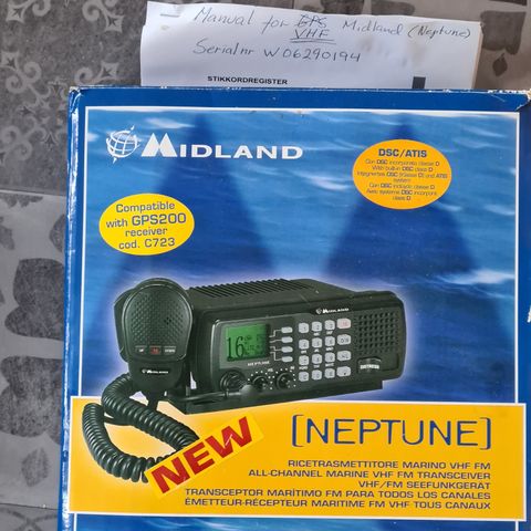 Midland GPS 200  og TRIAX UFO MARINE OG ANTENNE KABEL