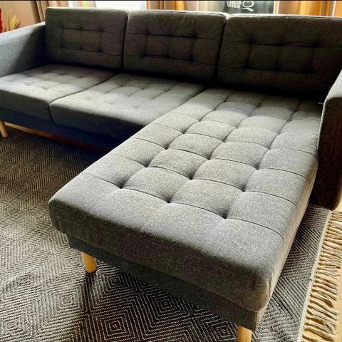 LANDSKRONA 3-seters sofa, med sjeselong