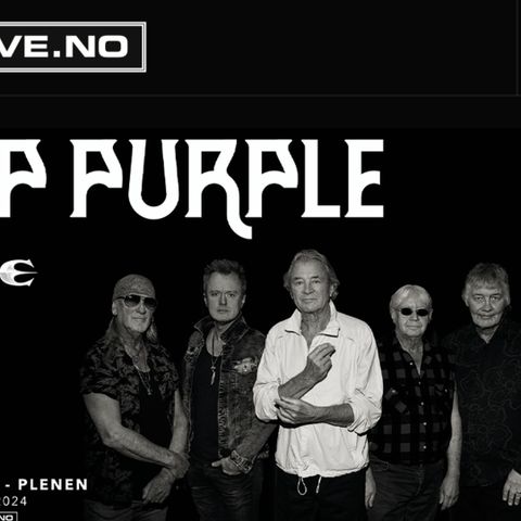 2 stk. billetter Deep Purple. Bergenhus Festning, Bergen 03.08