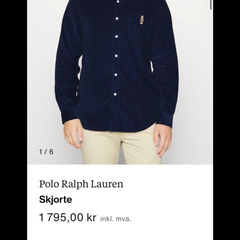 Skjorte Polo Ralph Lauren Ubrukt/Uåpnet