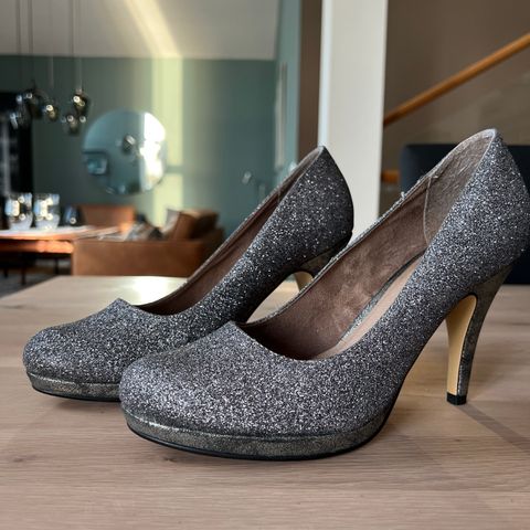 Glitter pumps, Str 40