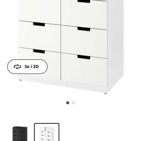 Hvit IKEA Nordli kommode