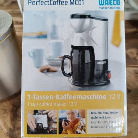 Waeco kaffetraktera, 5 kopp og 1 kopp.